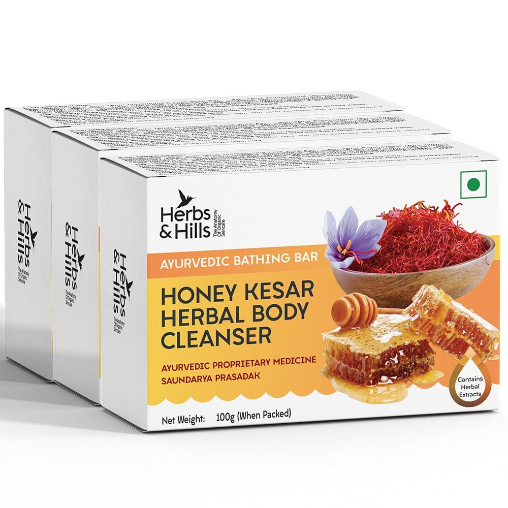 Honey Kesar Herbal Body Cleanser - Pack of 4 (Each 70 Rs. & 100 gm ...