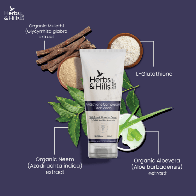 Glutathione Face Wash for Glowing Skin | Herbal Hills Face Wash HERBS AND HILLS Glutathione Face Wash for Glowing Skin | Herbal Hills Face Wash HERBS AND HILLS