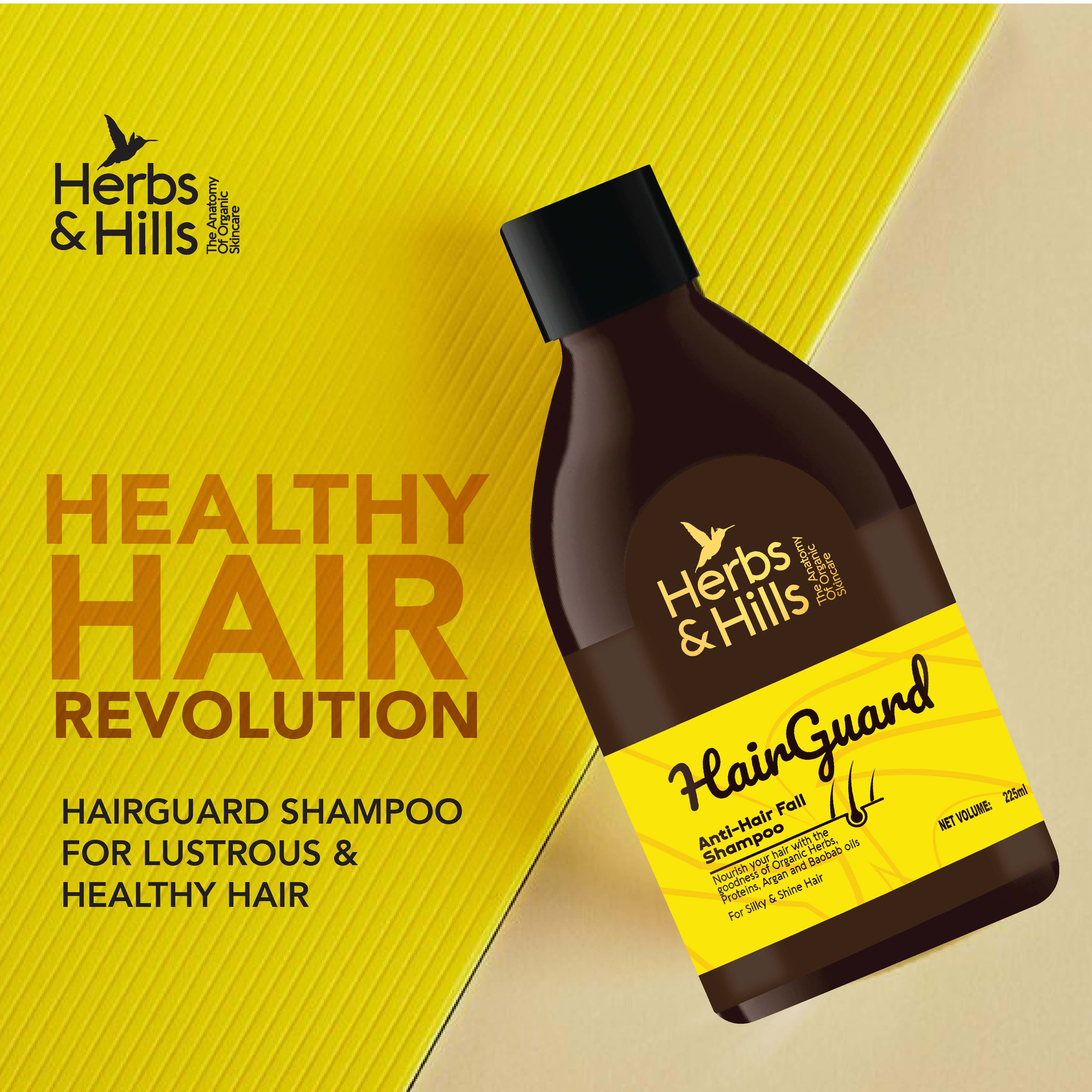 Hair Guard Anti Hair Fall Shampoo available in 50ml, 225ml