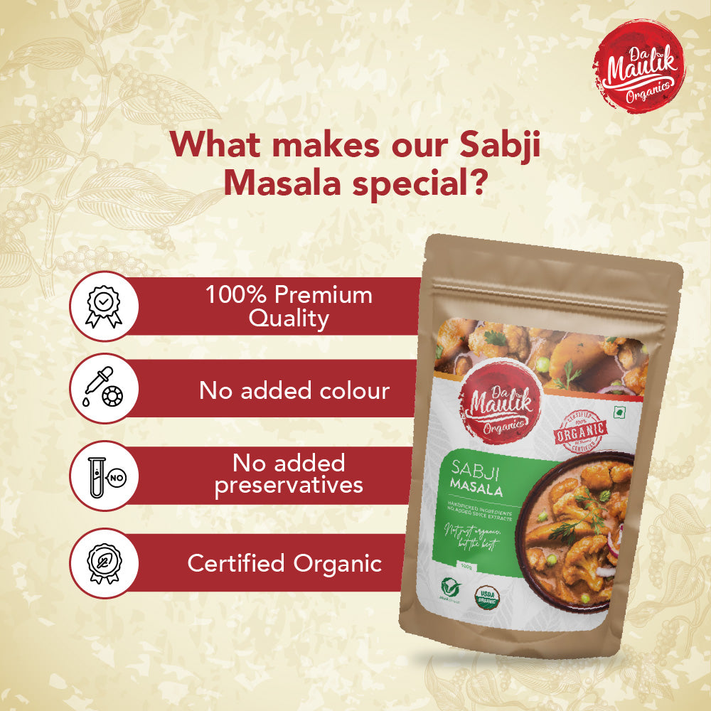 Organic Sabji Masala - Pack of 2 (Each 169 Rs.) - HERBS AND HILLS