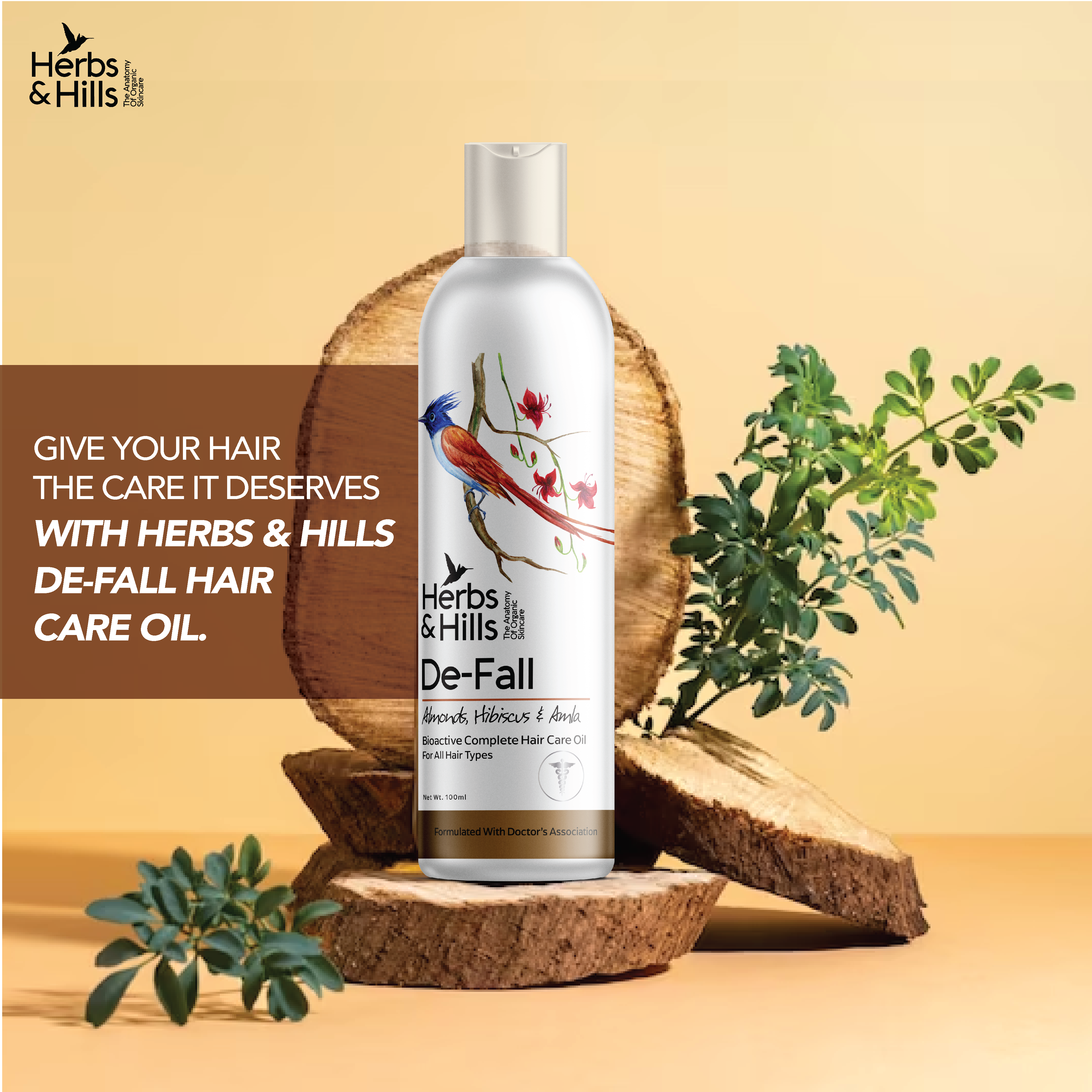 De-Fall Bioactive Complete Hair Care Oil (100 ml) - HERBS AND HILLS