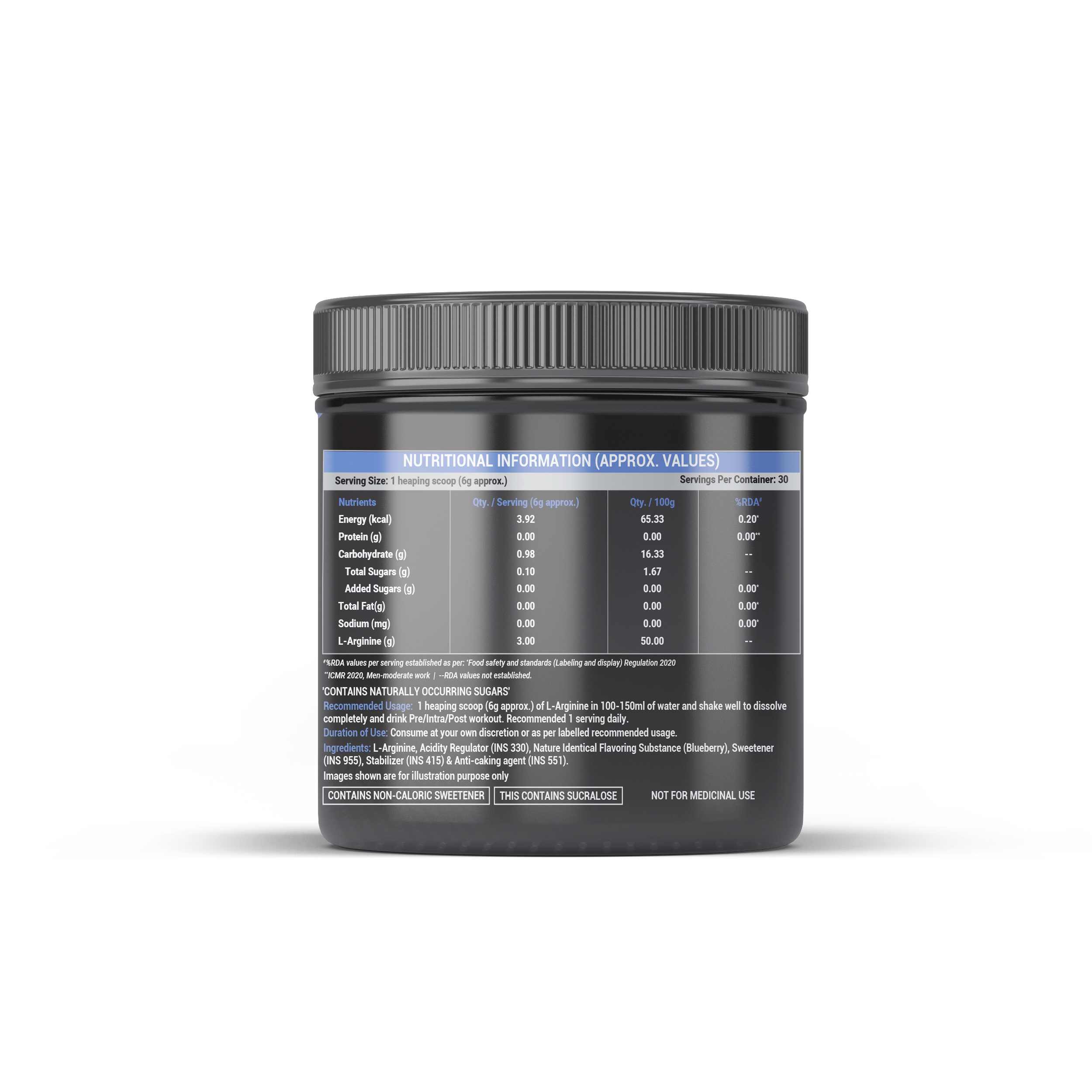 L-Arginine -Blueberry - HERBS AND HILLS