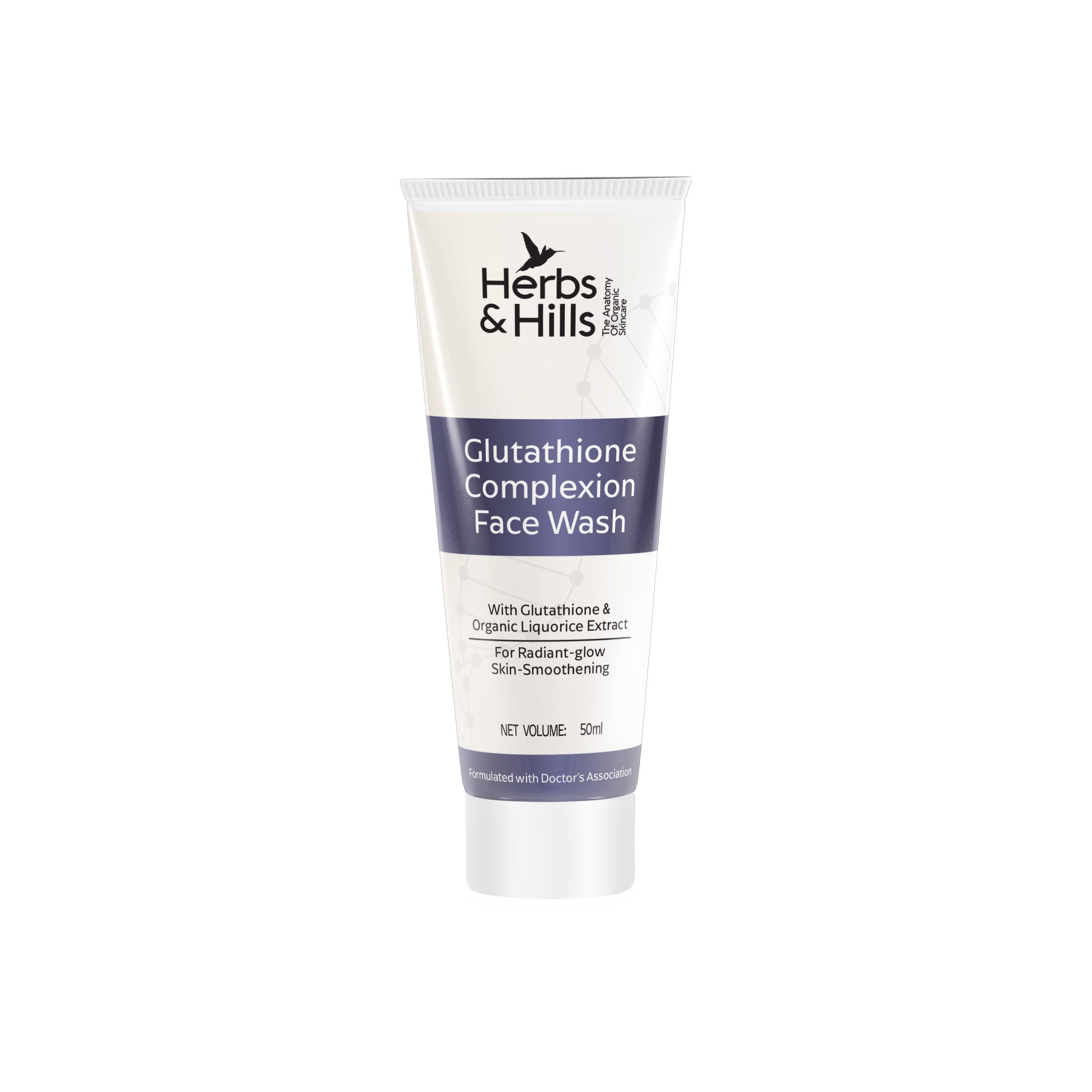 Glutathione Face Wash for Glowing Skin | Herbal Hills Face Wash HERBS AND HILLS Glutathione Face Wash for Glowing Skin | Herbal Hills Face Wash HERBS AND HILLS