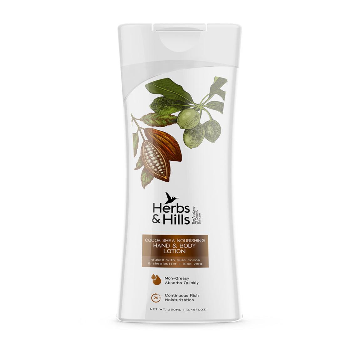 Hand & Body Lotion (Cocoa & Shea) 250 ml - HERBS AND HILLS