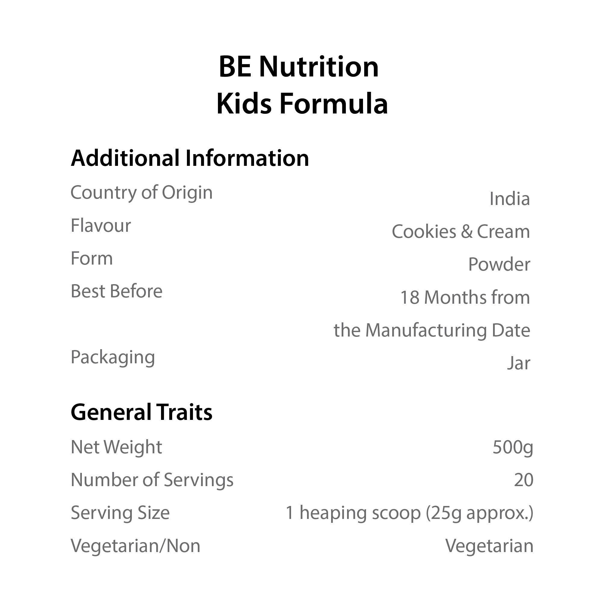 Kids Formula available in Chocolate, Kulfi, Cookies and Cream – HERBS ...