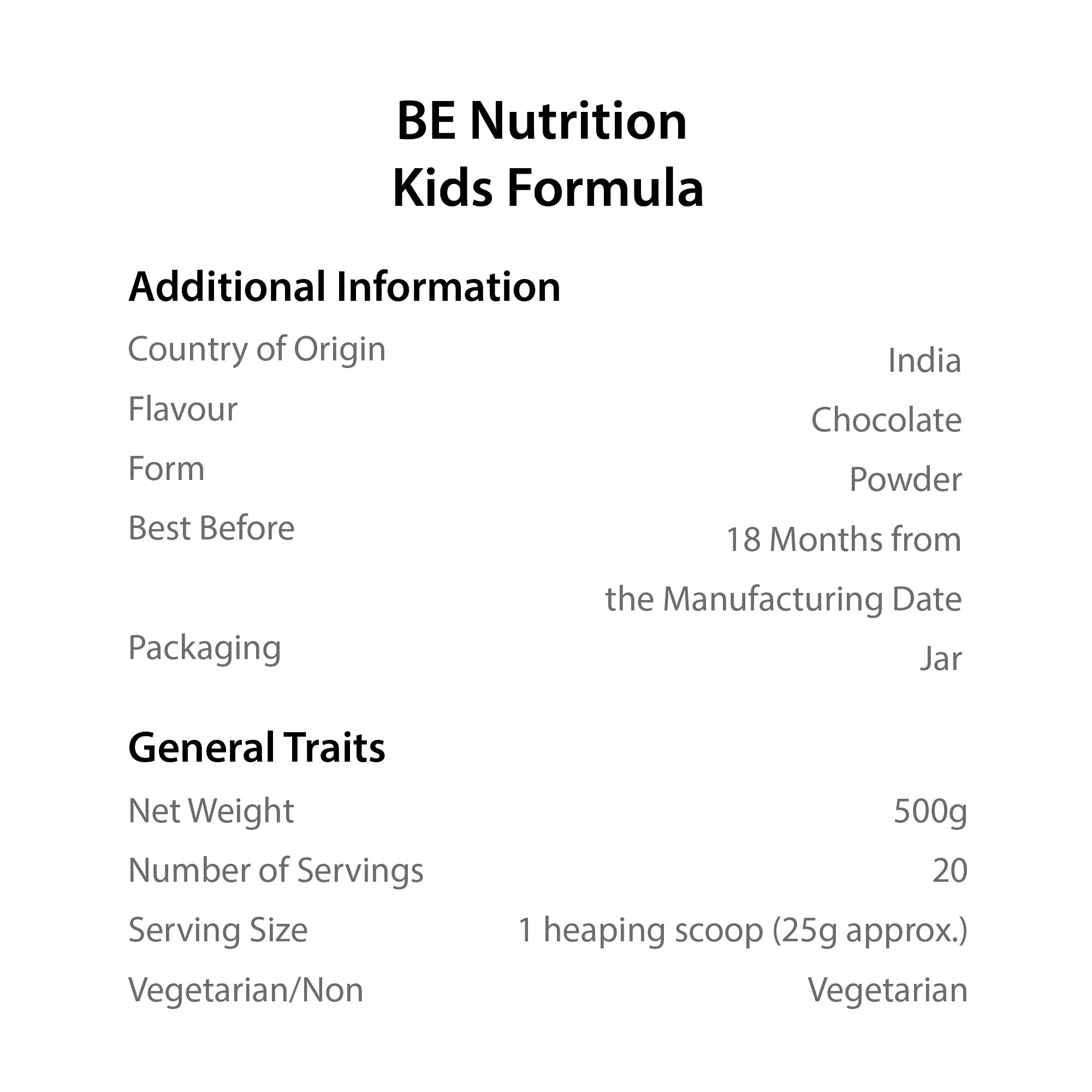 Kids Formula available in Chocolate, Kulfi, Cookies and Cream - HERBS AND HILLS